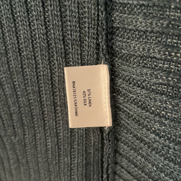 Eileen Fisher Silk Linen Melange Waterfall Cardigan Draped - Picture 5 of 7